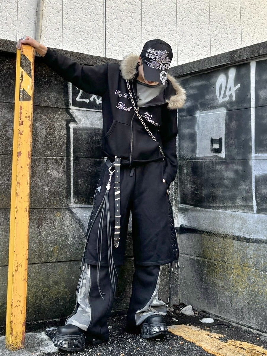 Never mind the XU】fur zip up hoodie (2color) – PRESSING WEB SHOP