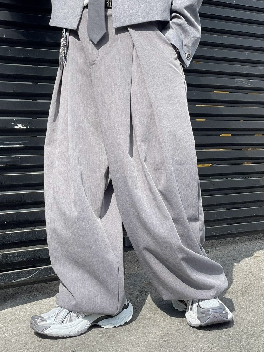 受注制【nmtc +】pin tuck wide slacks (2color)