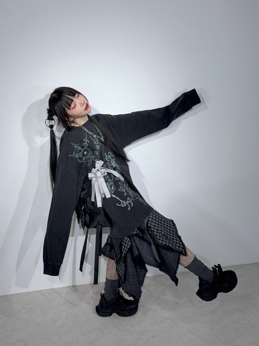 国際配送【Nerd out XU】Chaos design long sleeve (2color)