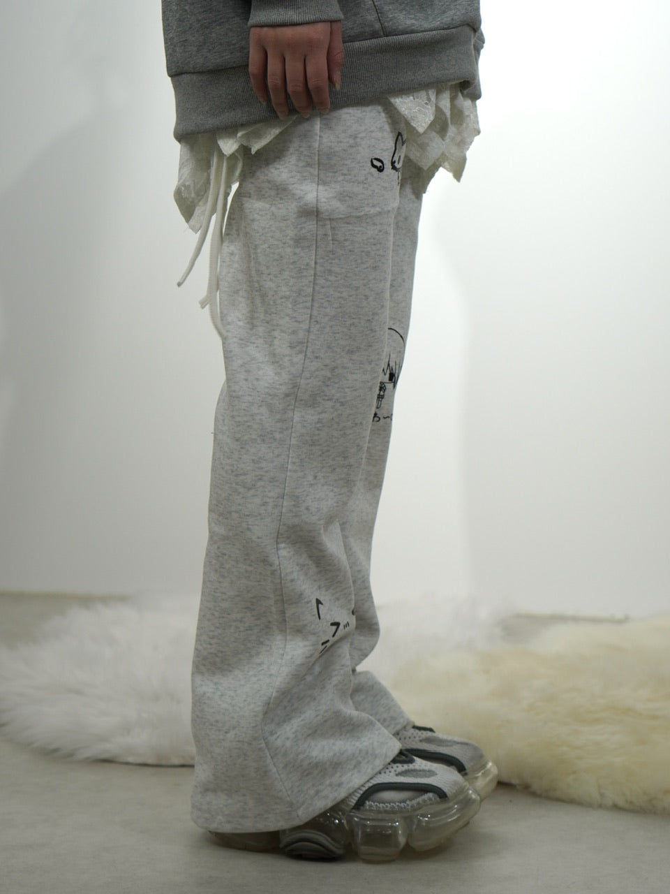 国際配送【Nerd out XU】neko!! sweat pants (2color)