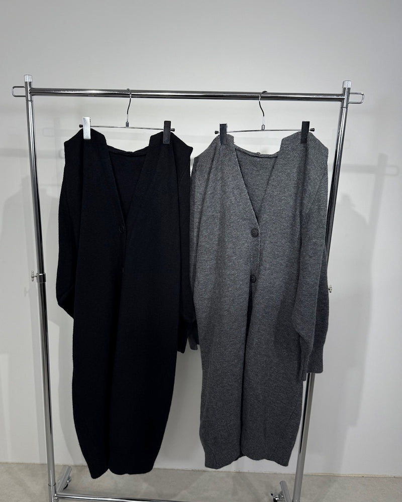 国際配送【Nerd out XU】long hooded cardigan (2color)