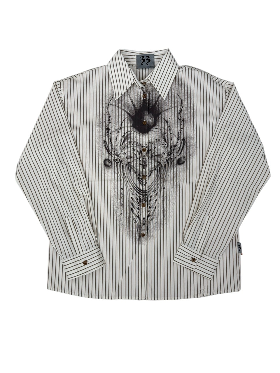 国際配送【Nerd out XU】Chaos stripe shirt