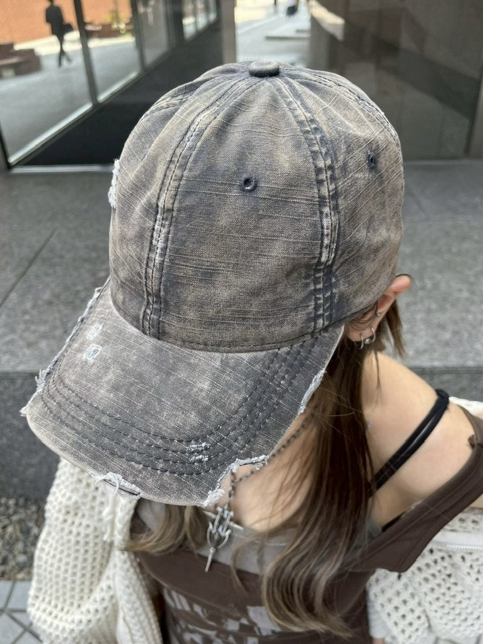 受注制【Never mind the XU】damage denim cap (2color) – PRESSING