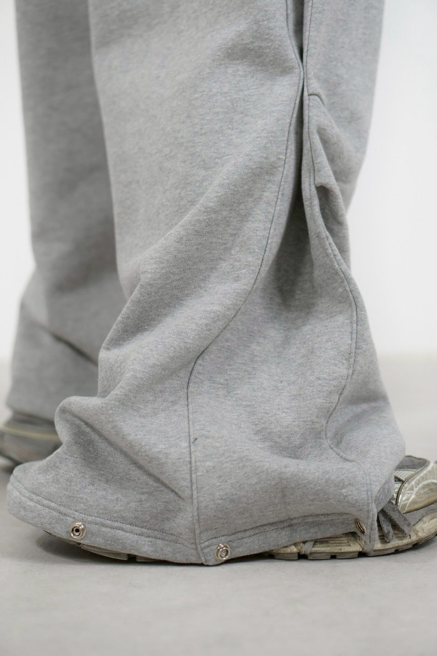 受注制【Chikashitsu +】side snap button sweat pants (2color)
