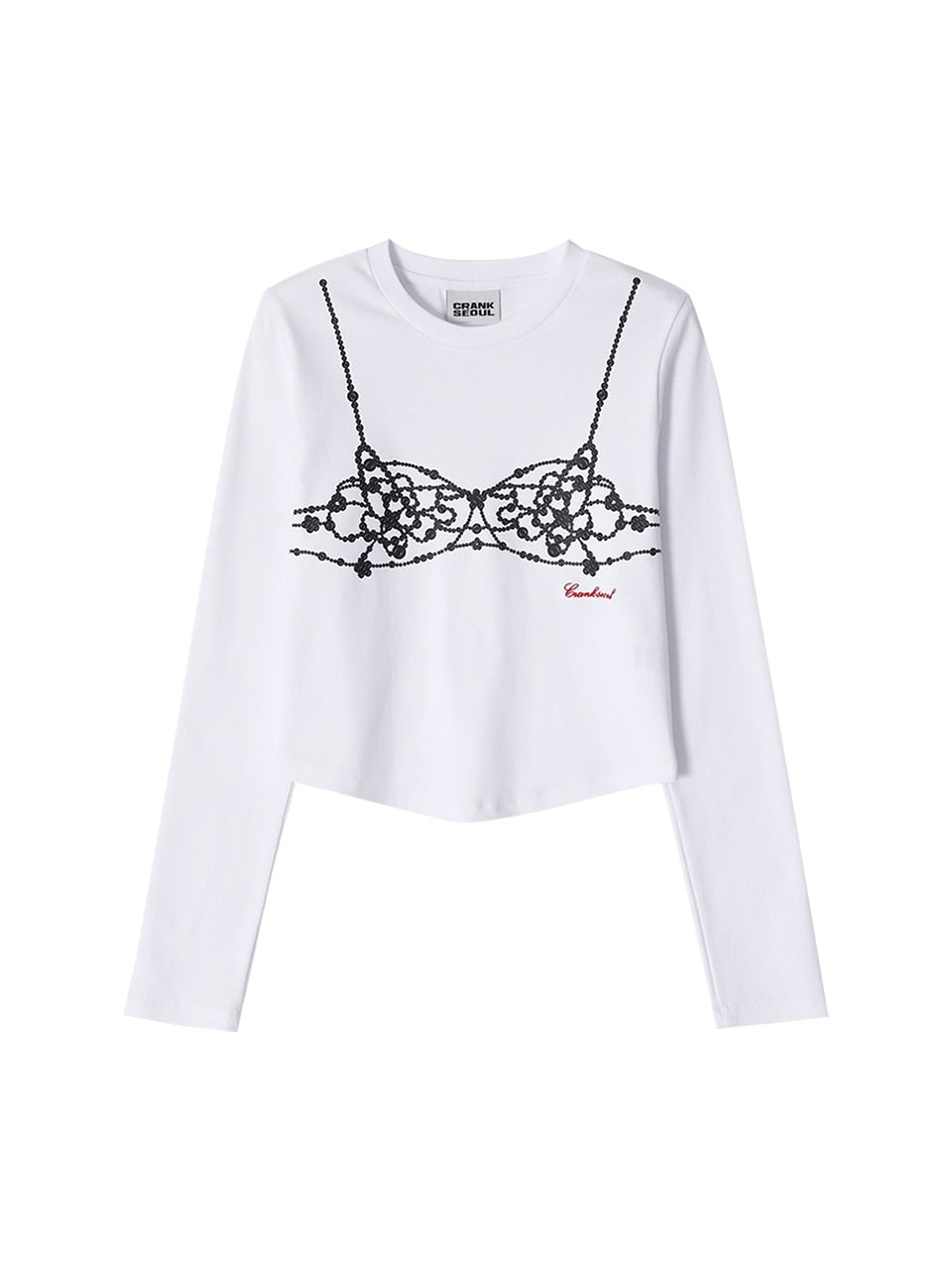 【CRANK】PEARL BUSTIER PRINTING TOP