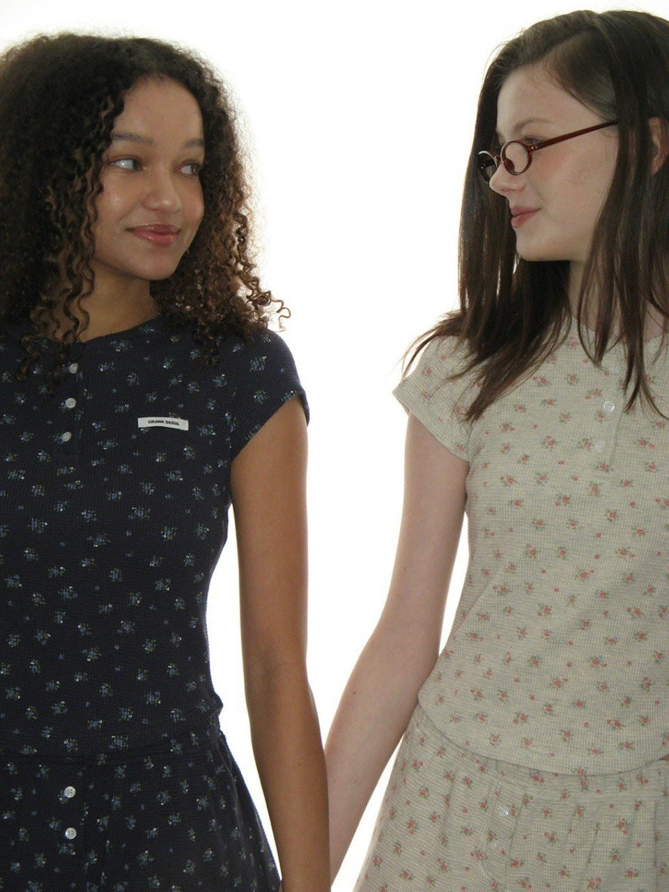 【CRANK】BUTTON FLOWER SHORTS