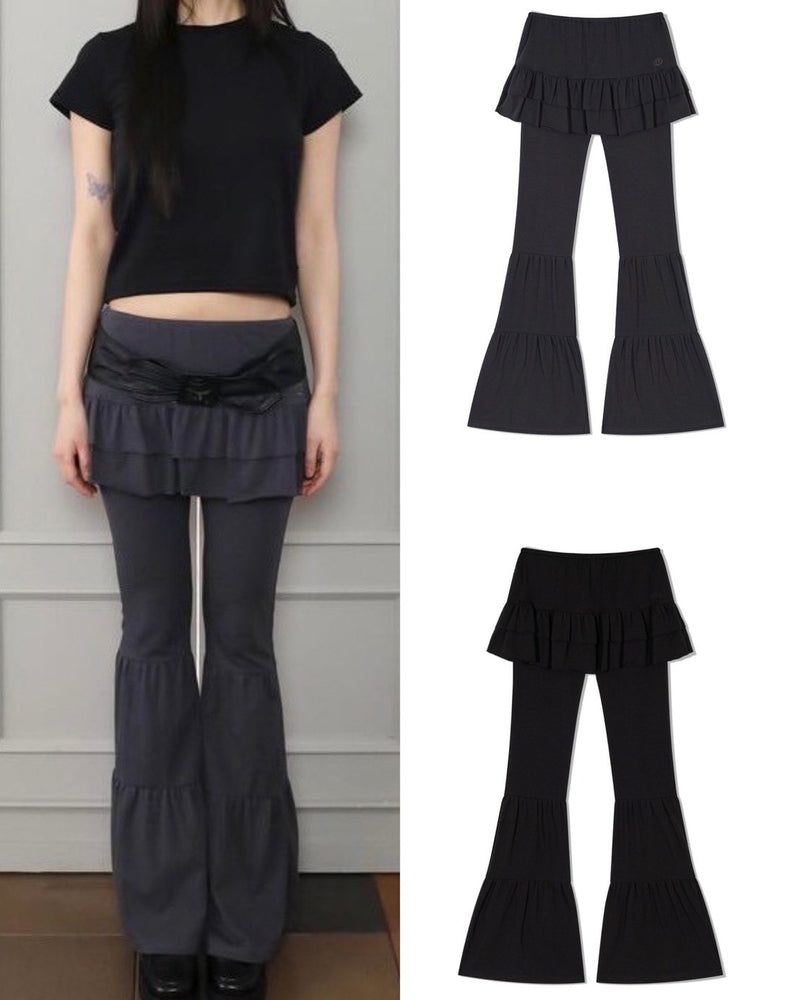 【Uglyshadow】CANCAN SHIRRING SKIRT PANTS