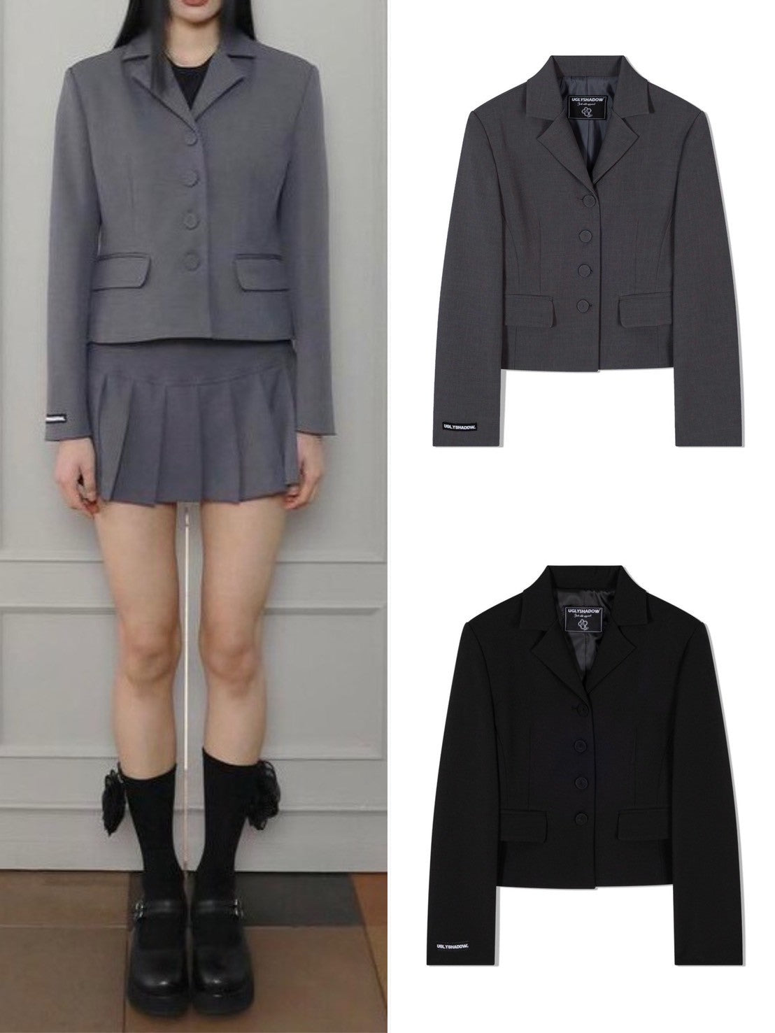 【Uglyshadow】COLLAR FIT JACKET