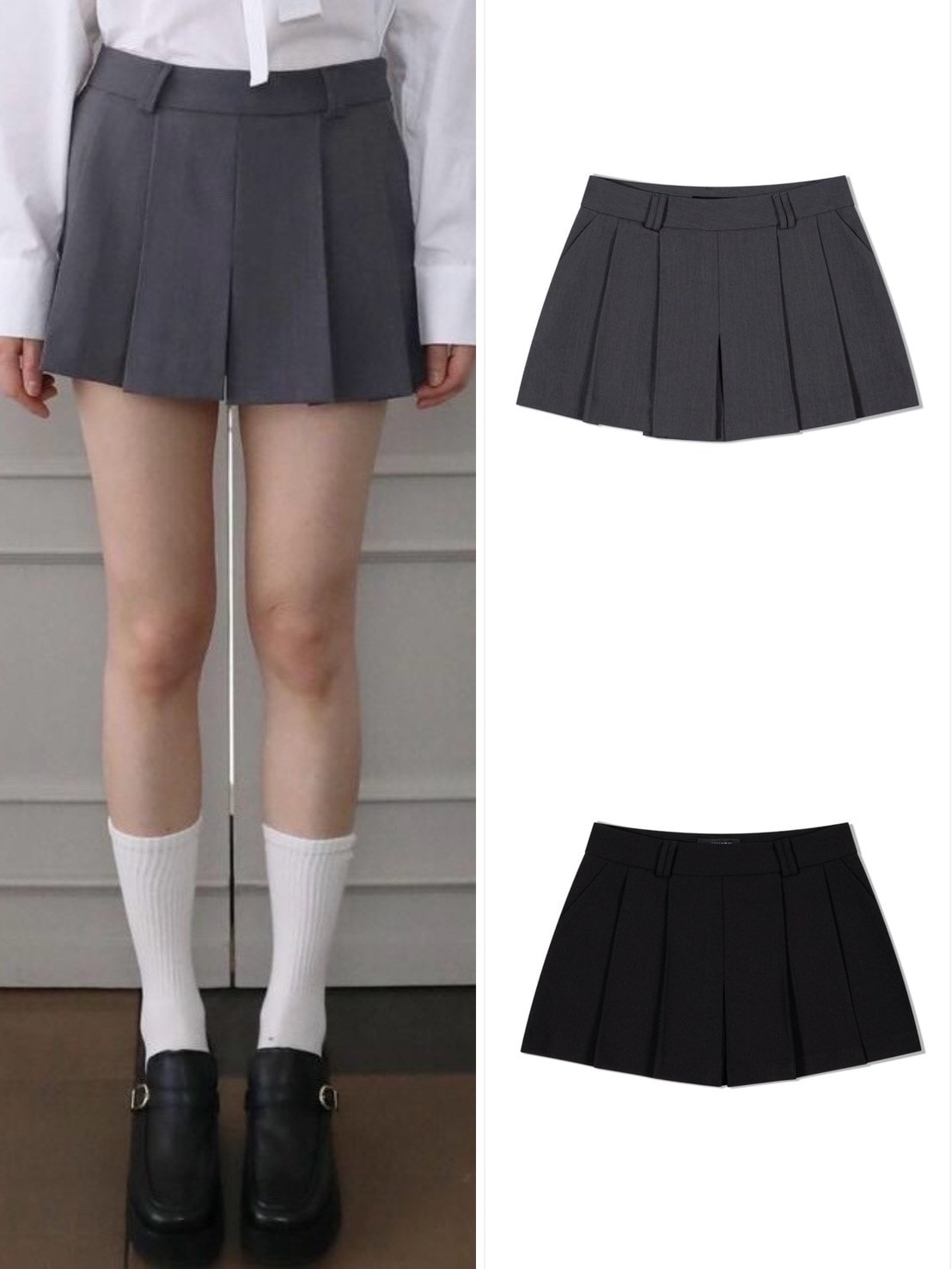 【Uglyshadow】PLEATS SKIRT PANTS