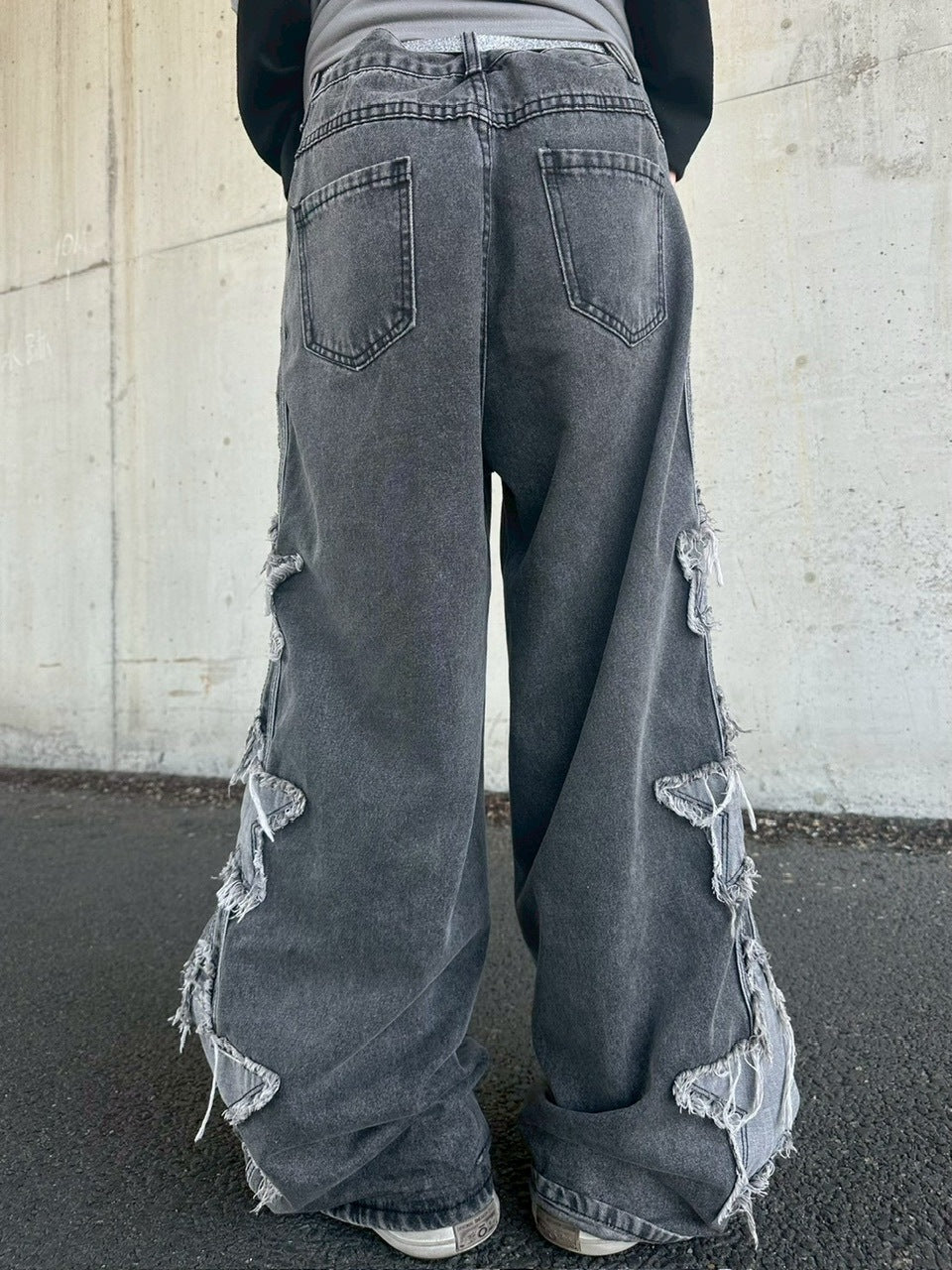 国際配送【LUV CODE】star design denim pants