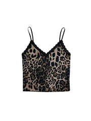 受注制【Never mind the XU】leopard camisole (2color)