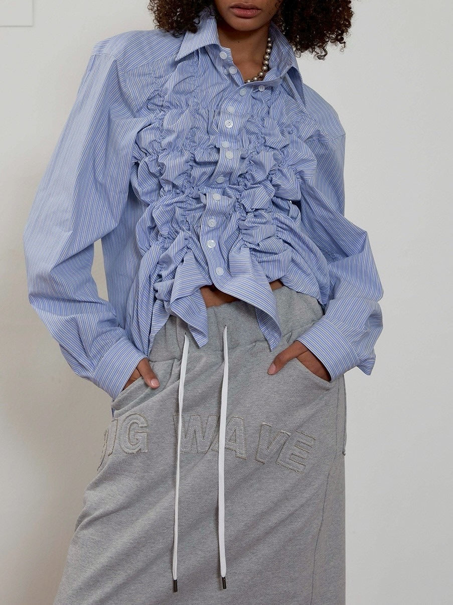 【ESC STUDIO】big waves long skirt