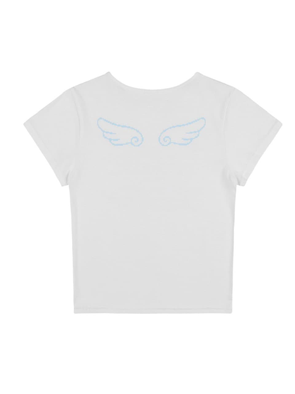 【FANCY CLUB】ANGEL MARK CROP TEE / 【ファンシークラブ】クロップロゴ半袖Tシャツ
