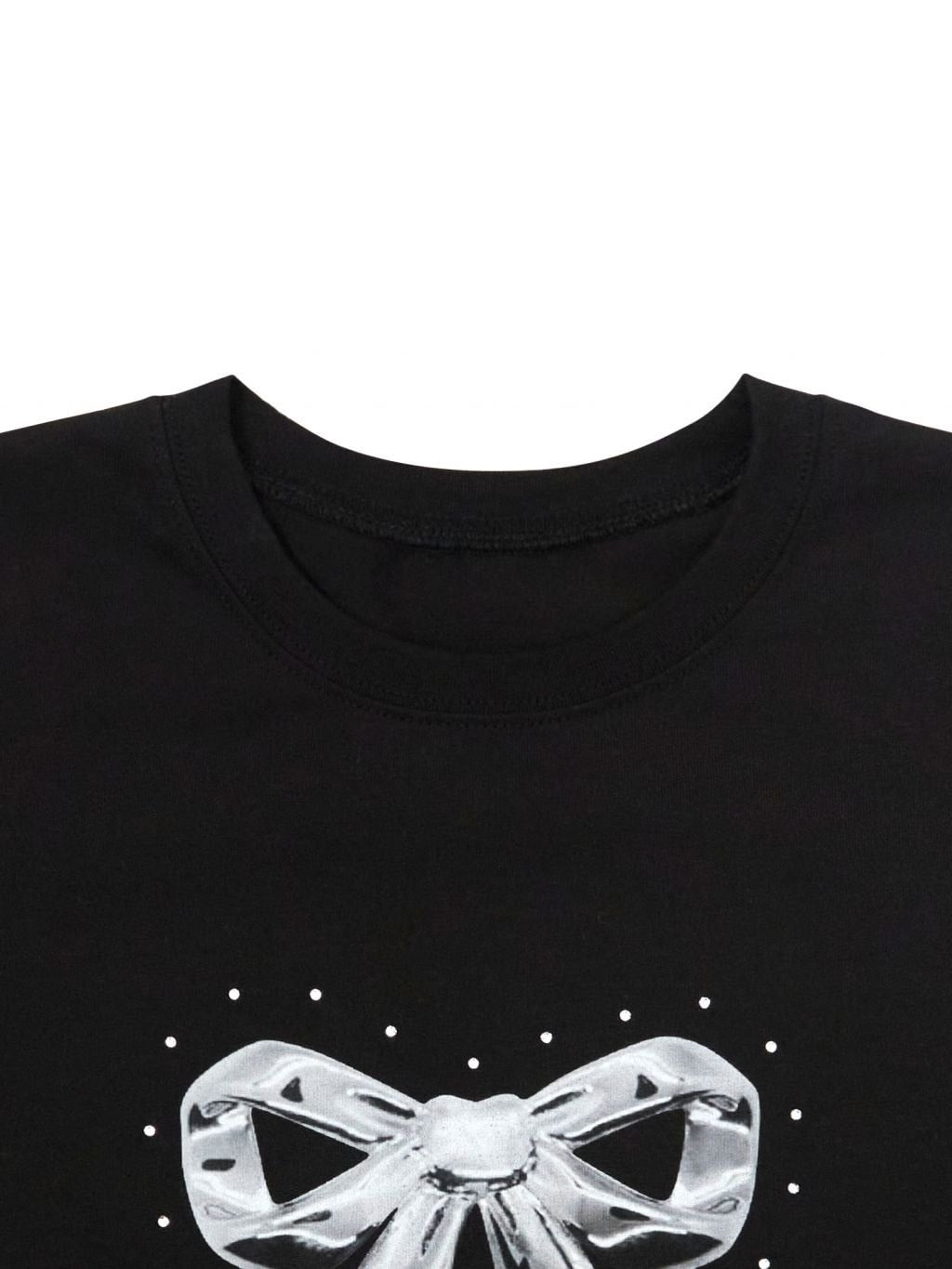 【ROCK CAKE】Hotfix Ribbon Top