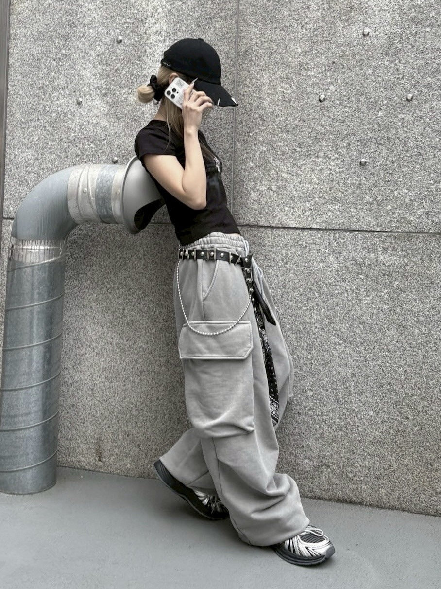 【nmtc +】oversized pigment sweat cargo pants (2color)