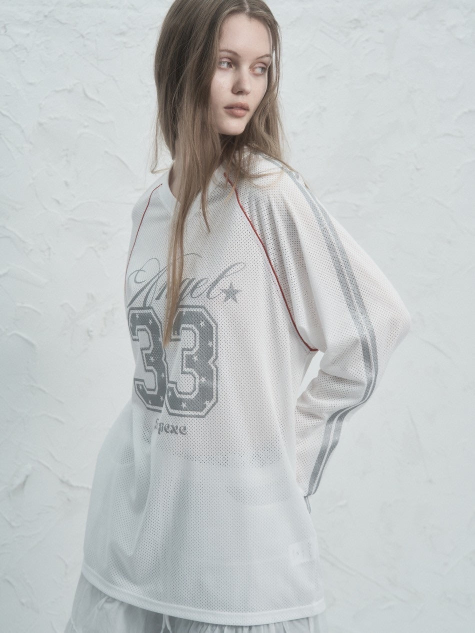 【SETUP‐EXE】V-NECK MESH SPORTS T