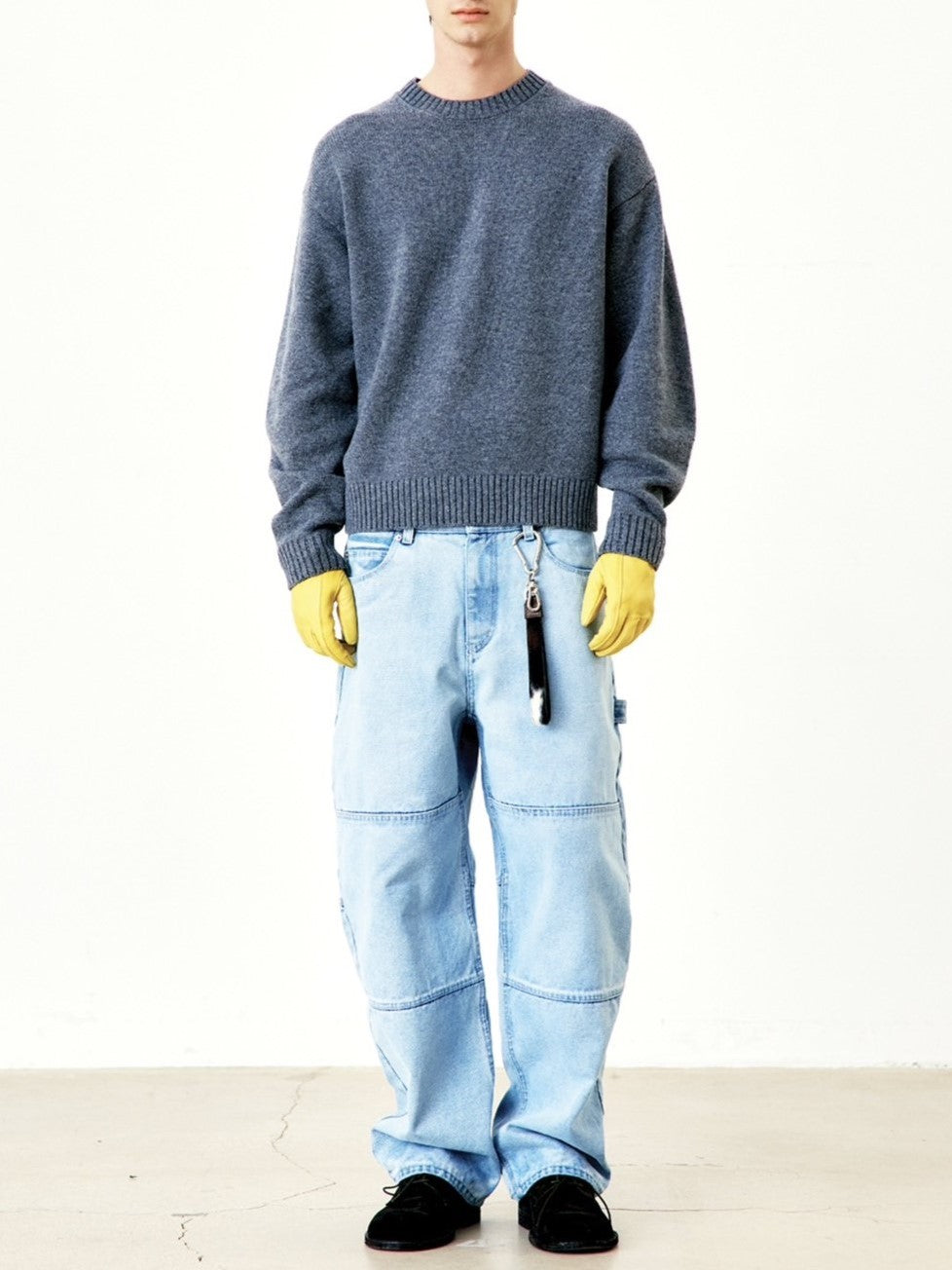 【COOR】WOOL CROPPDO CREWNECK SWEATER