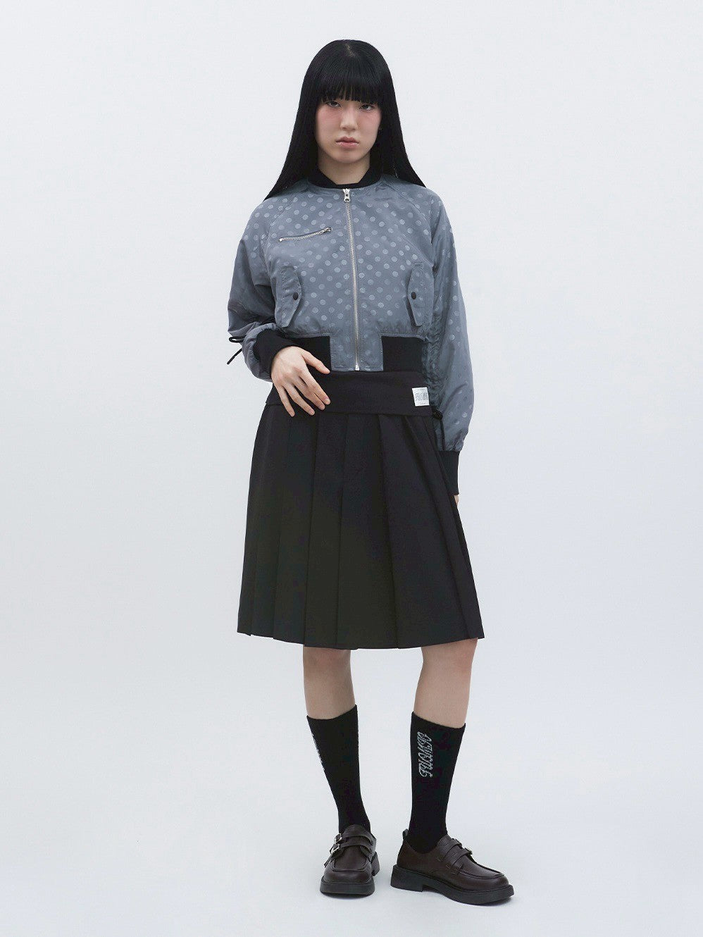 【TUOMIO】RIBBON DOT BOMBER