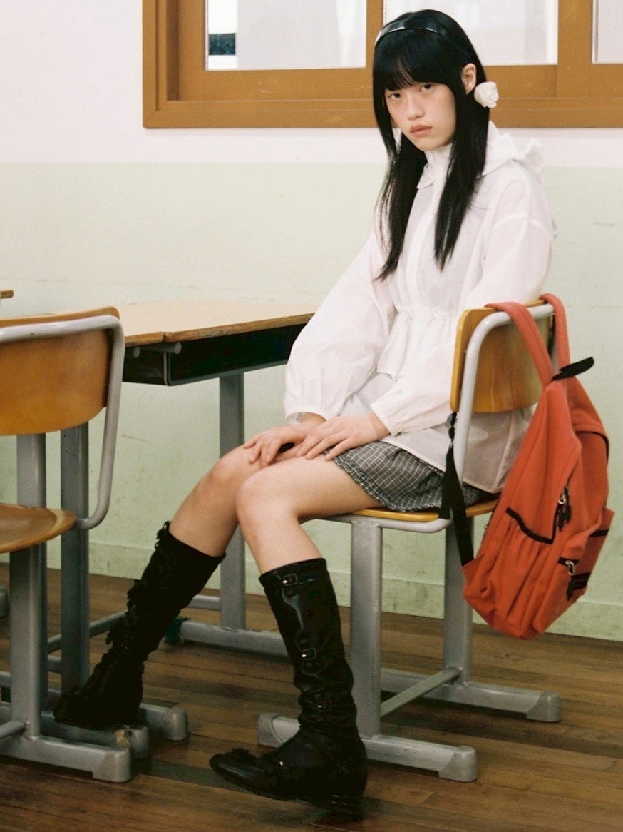 【TUOMIO】FRILL LAYERED HOOD JACKET