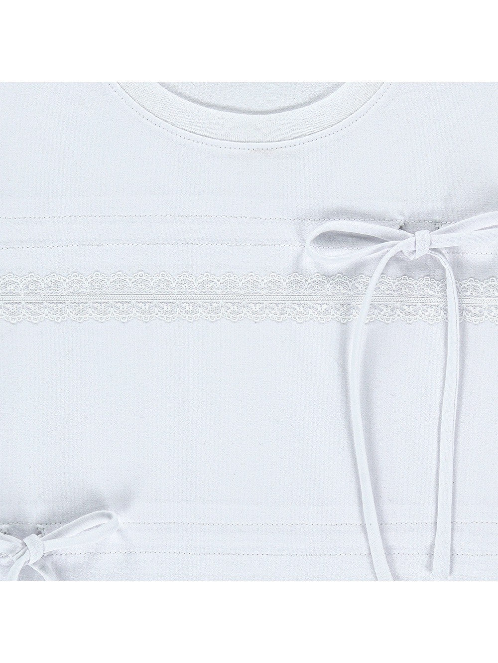 【TUOMIO】RIBBON LAYERED SHORT SLEEVES