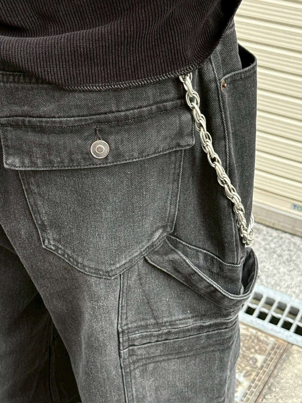 大阪店WEB限定受注制【Chikashitsu +】straight fit carpenter denim pants