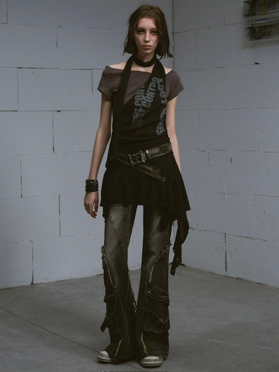 【Cest Nous】Fading throughout Denim jeans / 【セヌー】ウォッシングフレアデニムパンツ