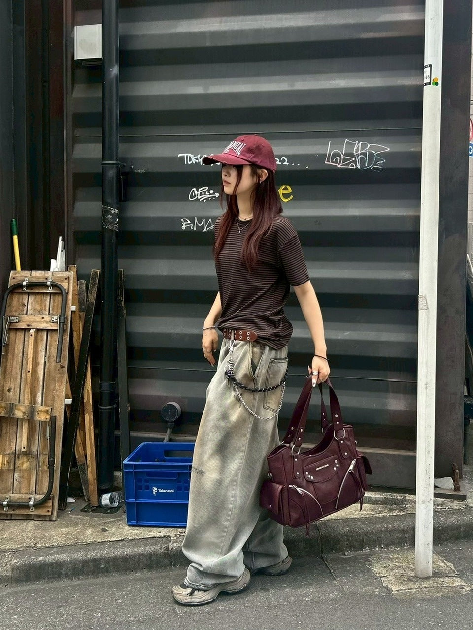 【Chikashitsu +】point wash balloon denim pants (2color) / 【チカシツプラス】ポイントウォッシングバルーンデニムパンツ