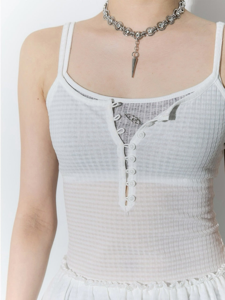 【CHERRYQUIRI】frill layered sleevless / 【チェリーキュリー】フリルレイヤードキャミソール