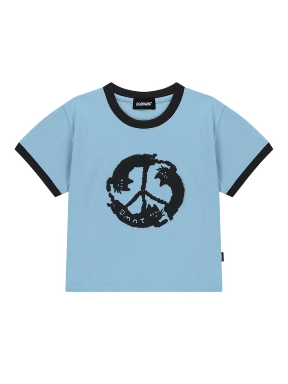 【DOMINANT】Purrfect Peace Ringer Crop T-Shirt