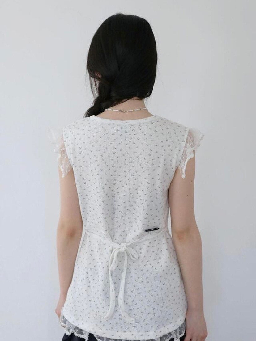 【Uglyshadow】FLOWER LACE SLEEVELESS