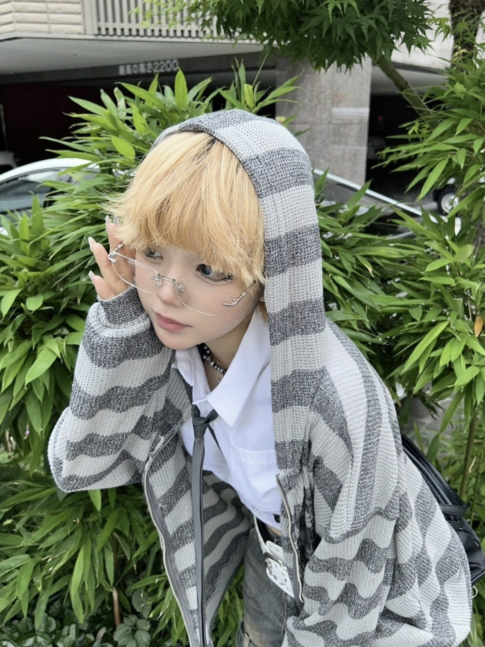 トップス OJOS Muffler Boxer Hoodie Zip-up MUSINSA公式 | OJOS Muffler Boxer Hoodie Zip-up / Black