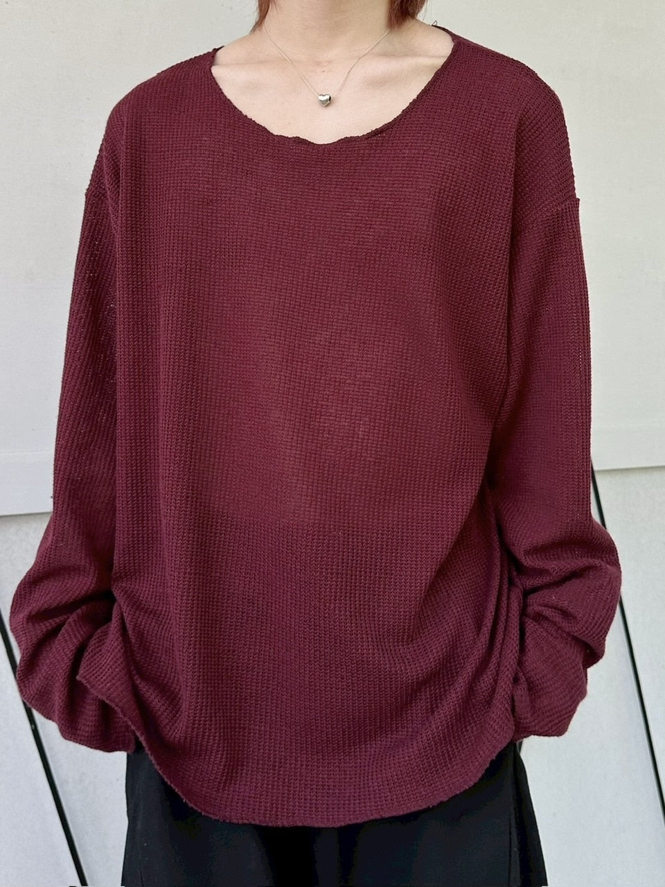 【LUV CODE】wide neck mesh knit (3color)