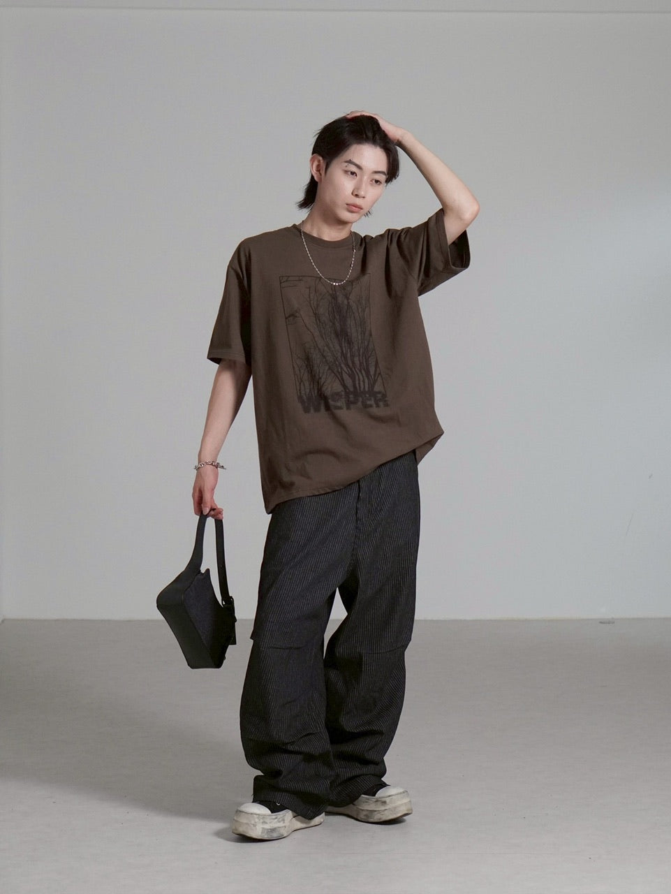 【Chikashitsu +】whisper tree t-shirt (3color) / 【チカシツプラス】ウィスパーツリープリント半袖Tシャツ