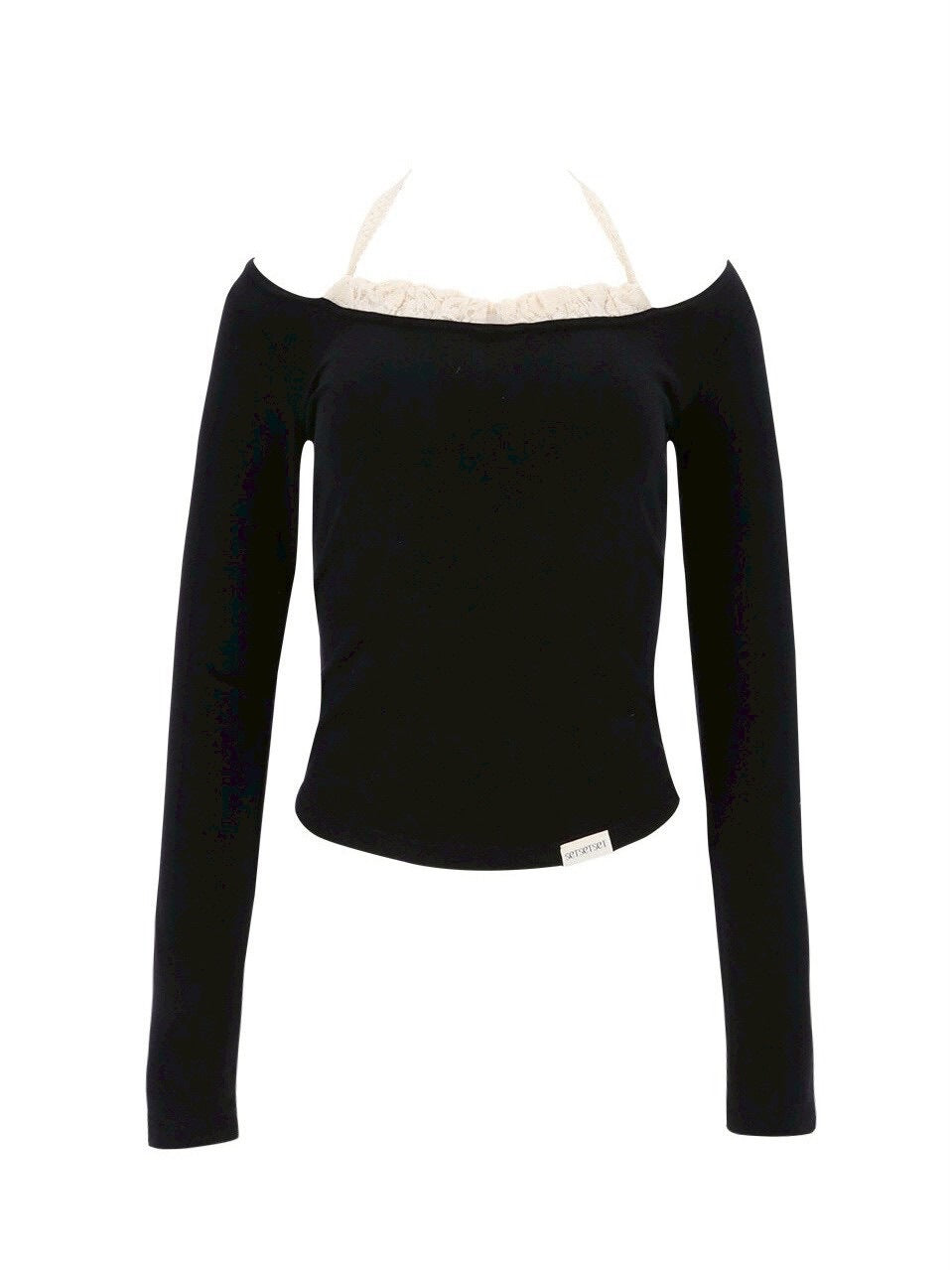 【SETSETSET】LACE HALTERNECK TEE