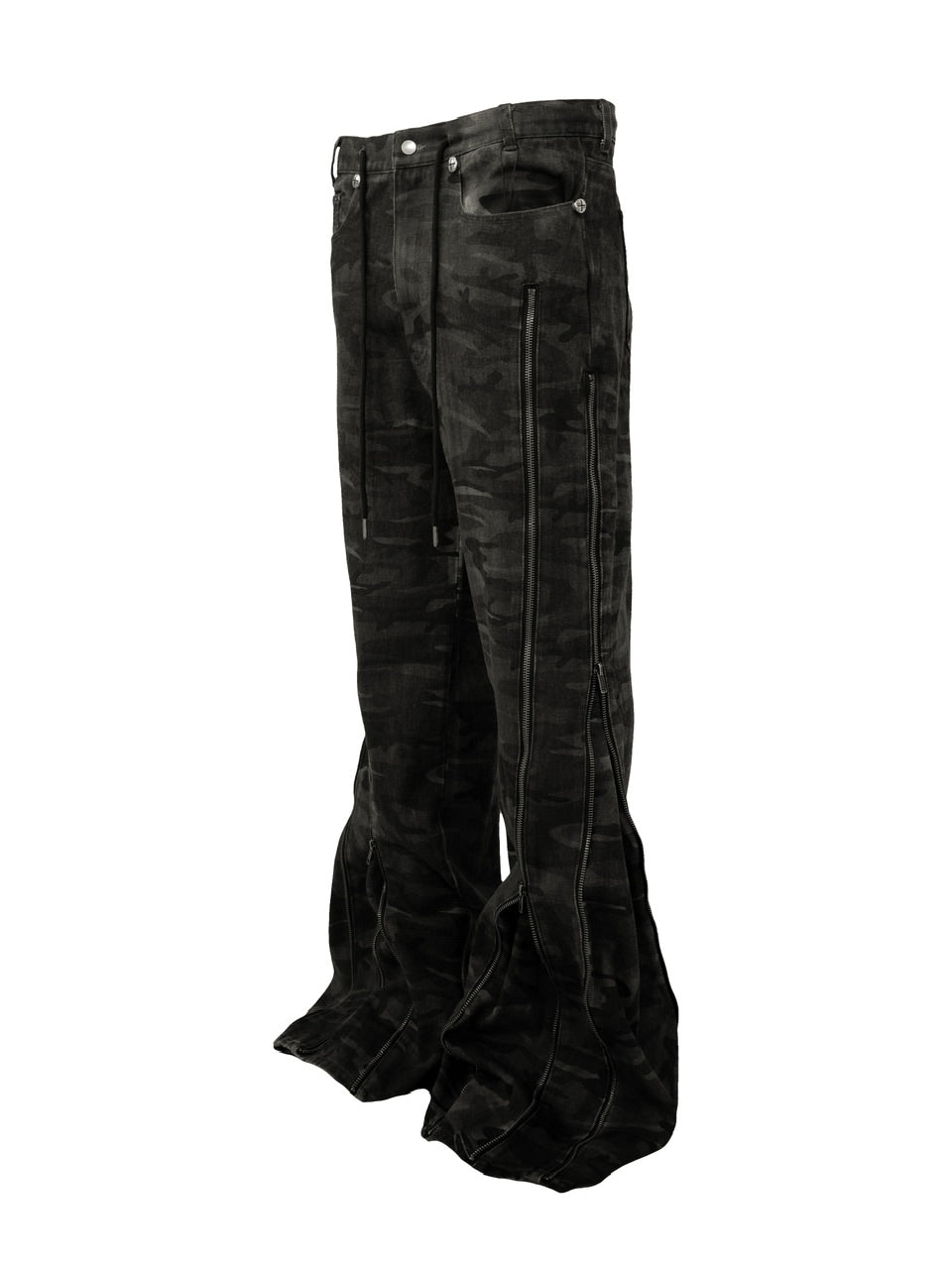 【Rosen Kreuz】ZIP WIDE BAGGY PANTS