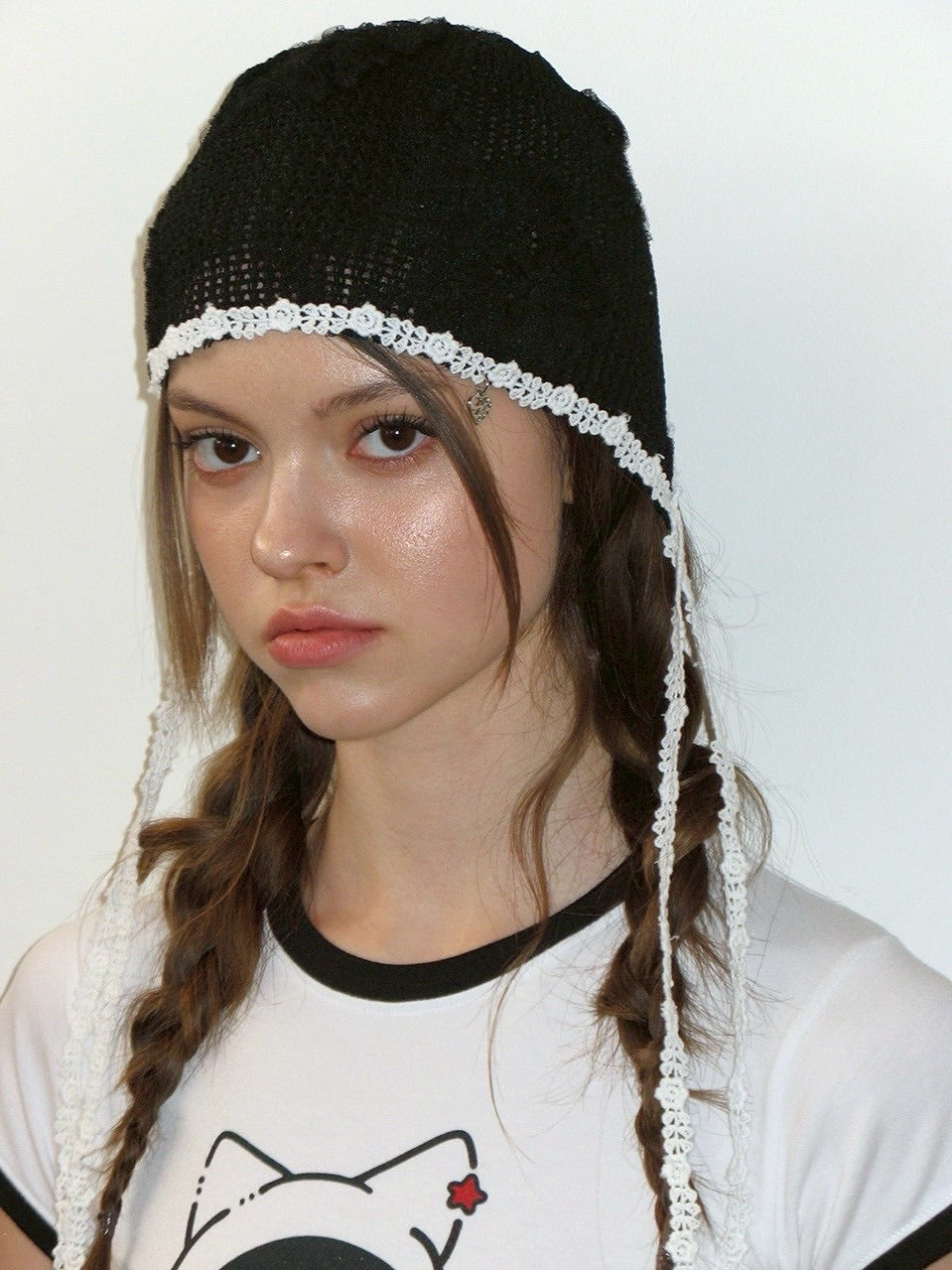 CRANK】LACE CROCHET BONNET / 【クランク】レースクロシェット