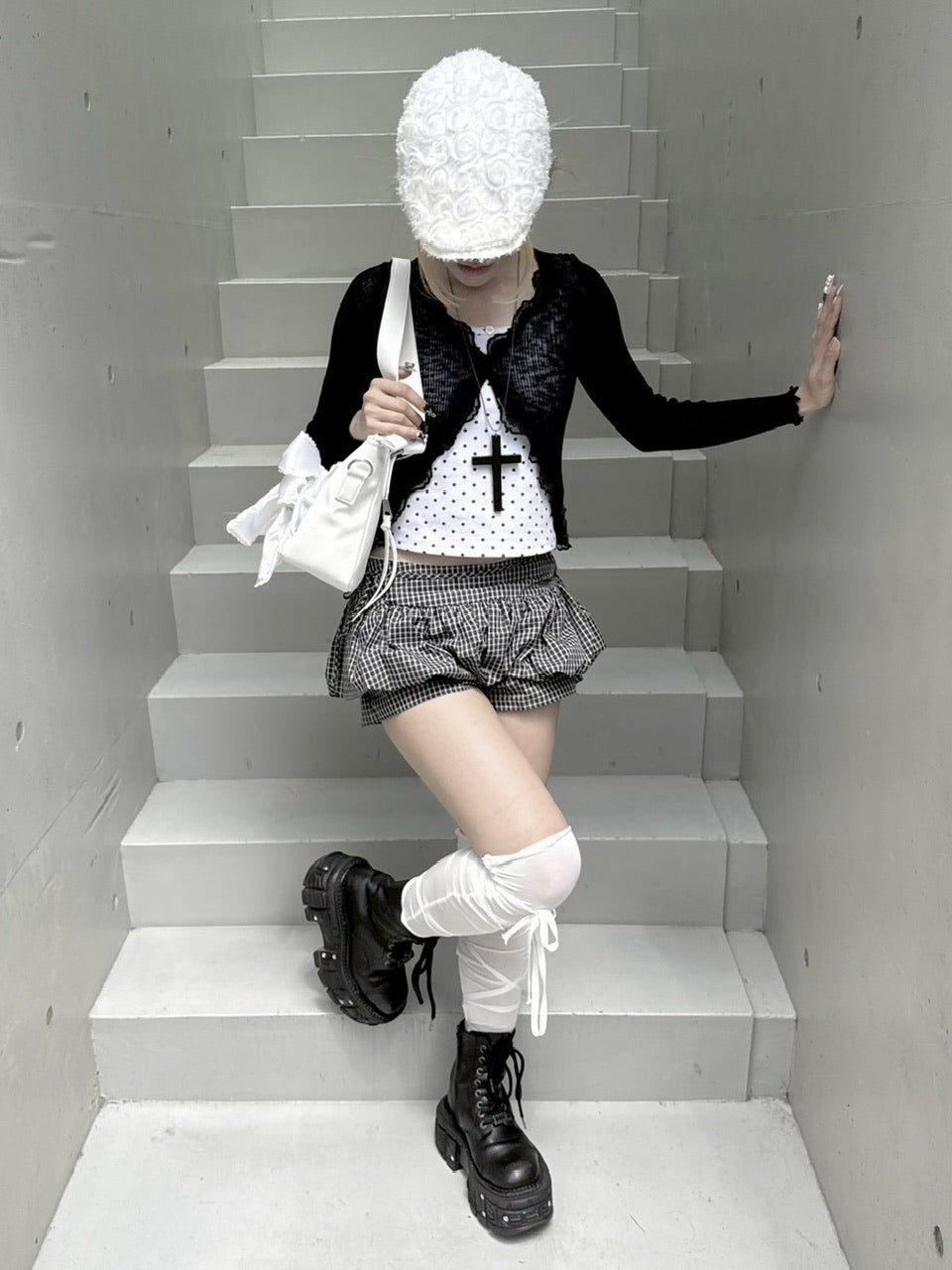 受注制【nmtc +】french frill cardigan (3color)