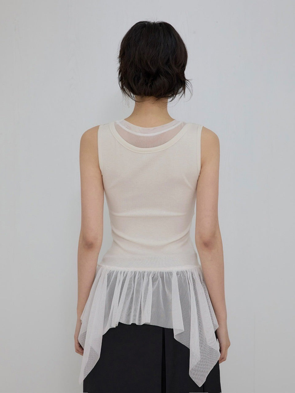 【FLAREUP】Layered Lace Frill Sleeveless