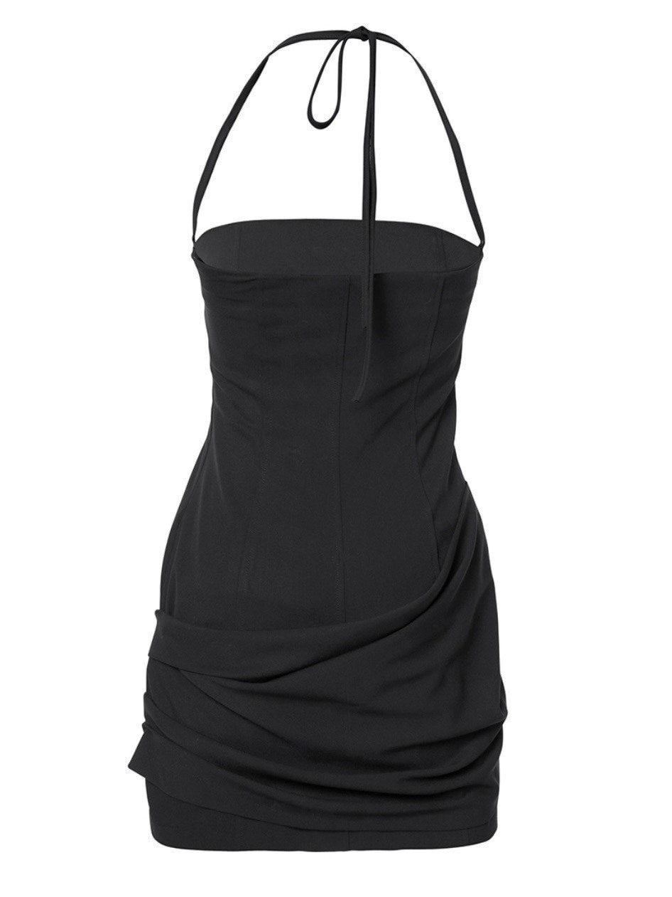 【FLAREUP】Asymmetrical Draped Dress