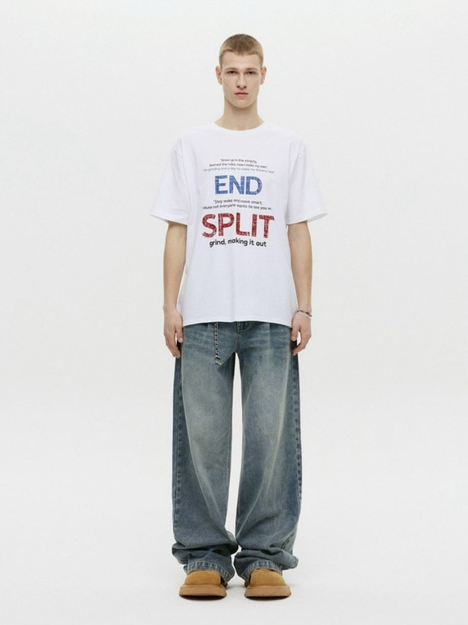 【DNSR】Deep One-Tuck Wide Denim Pants