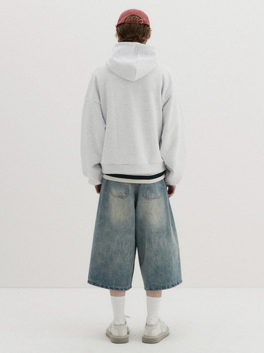 【DNSR】Curved Bermuda Denim Shorts