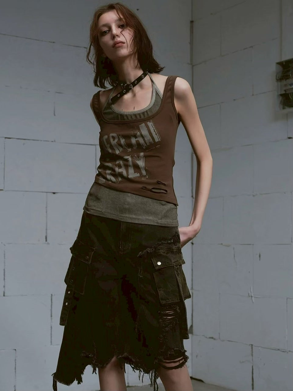 【Cest Nous】Brown Two-Piece Camisole