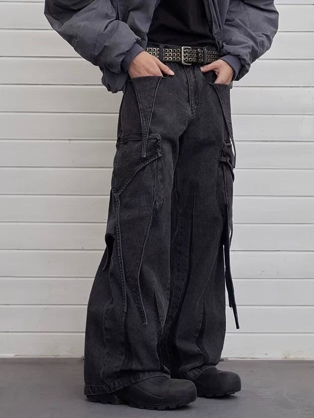 【DND4DES】MULTI-LAYERED DECONSTRUCTED CARGO JEANS
