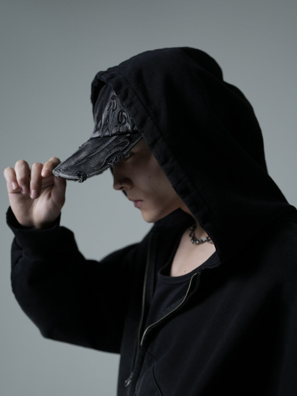 【CHIKASHITSU PLUS HIGH】Overdyed denim cap