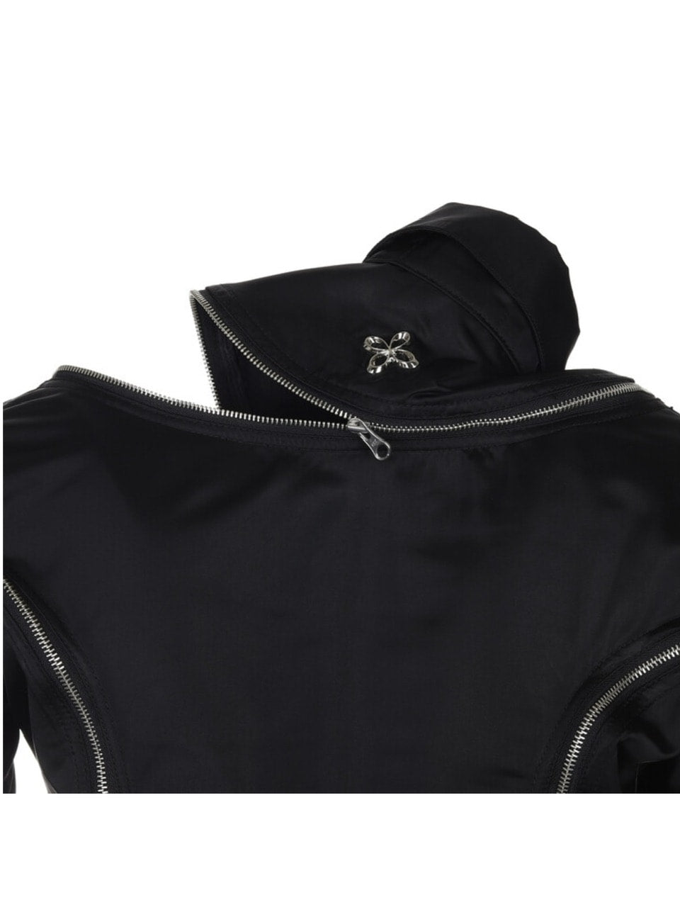 【SURGERY】balanced zippers detail crop shirts