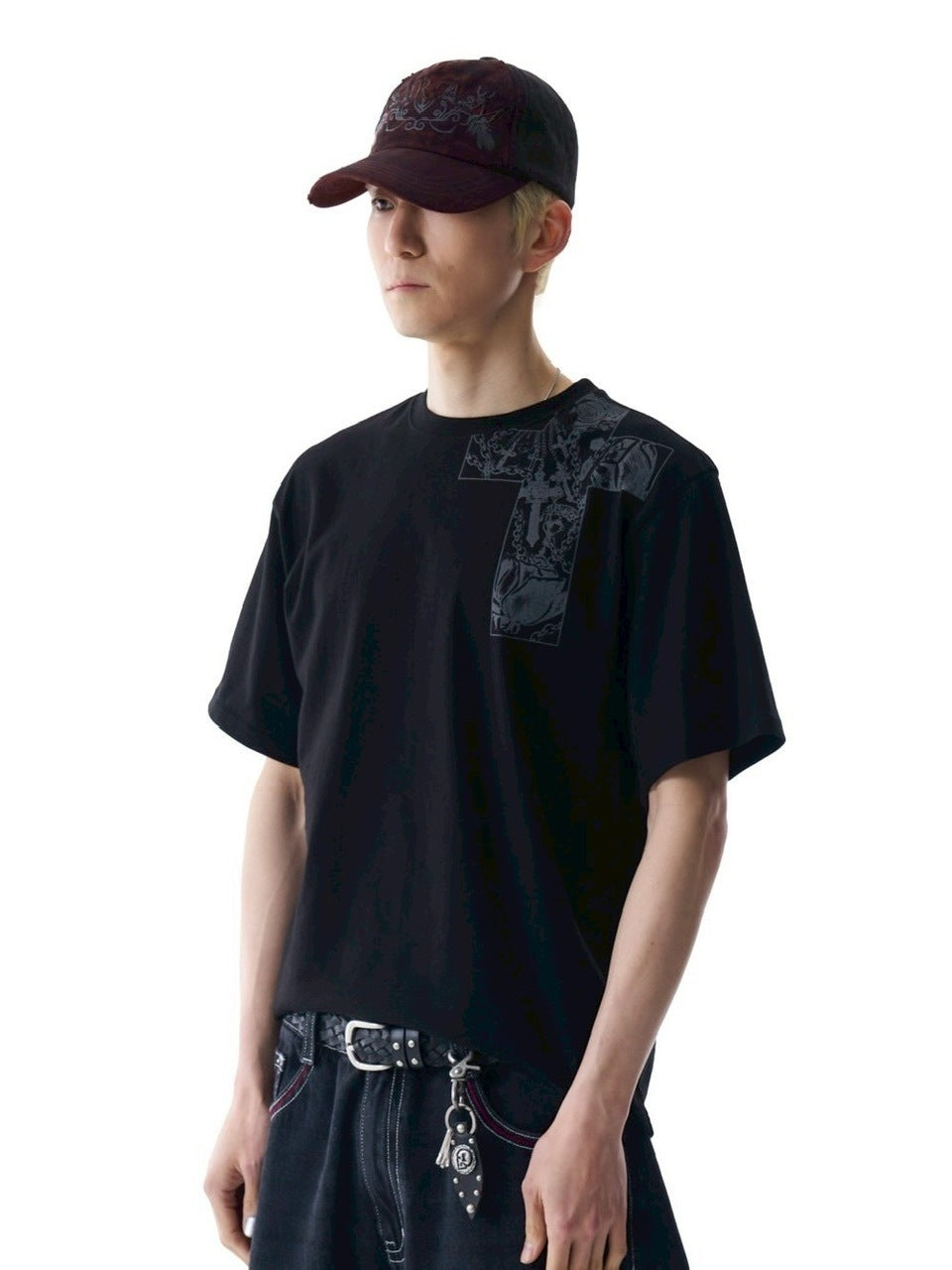 【AAKAM】CROS2 Printed Half Top