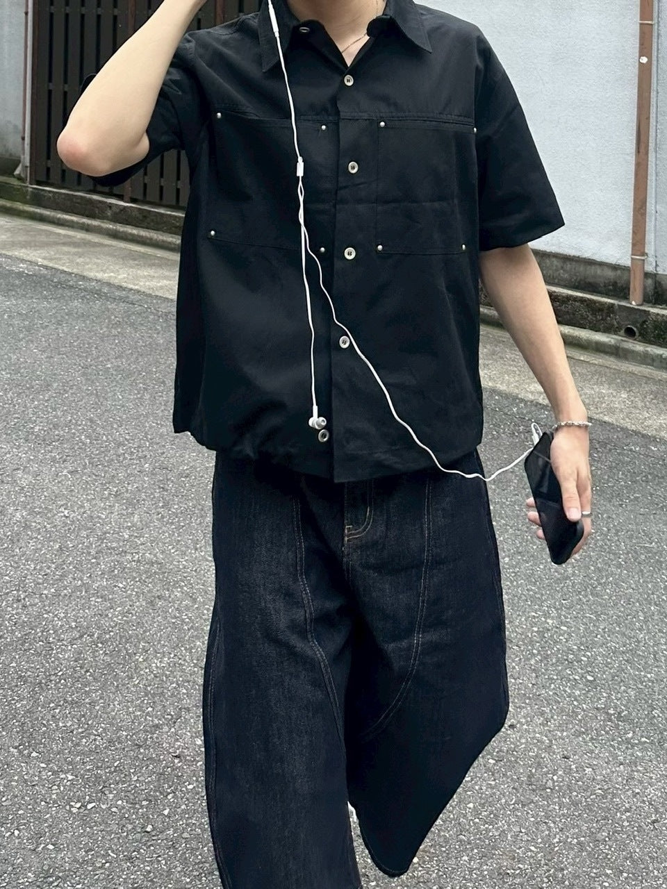 受注制【youll】curve selvedge bermuda denim pants