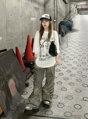 受注制【Never mind the XU】see-through short sleeve (4color) / 【ネバーマインドザエックスユー】シースルー半袖トップス