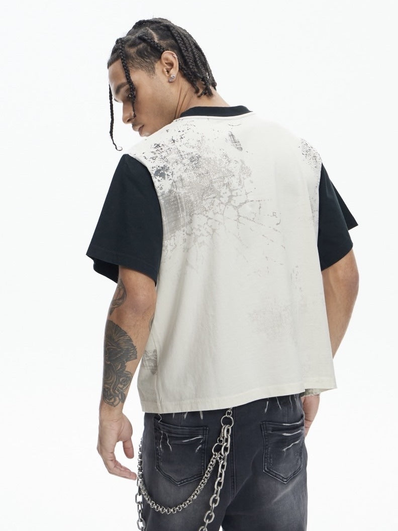 【DND4DES】STAR HOT DIAMOND CONTRAST COLOR T-SHIRT