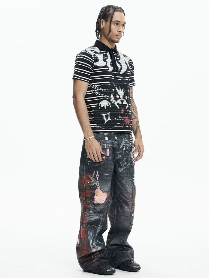 【DND4DES】MULTI-WAIST PENDANT GRAPHIC PANTS
